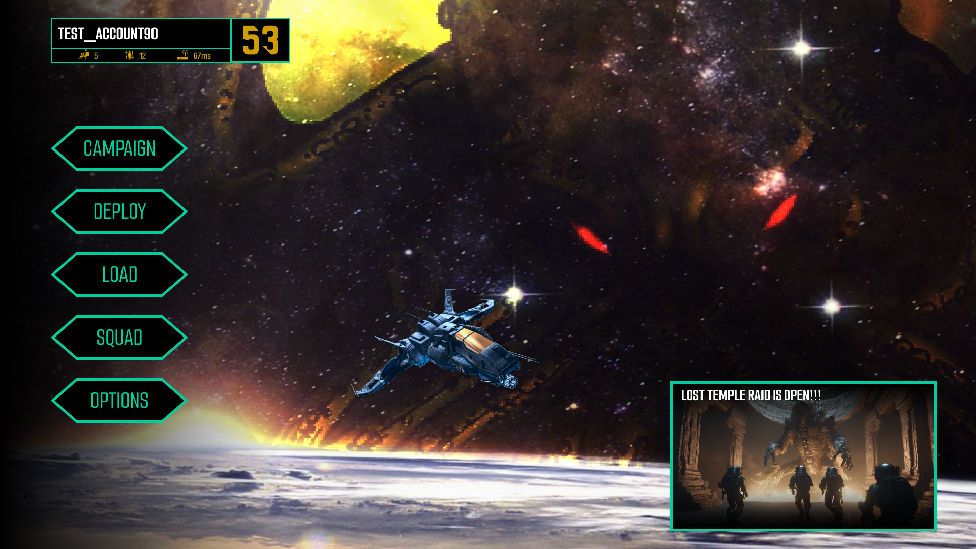 Main Menu — Landing Screen